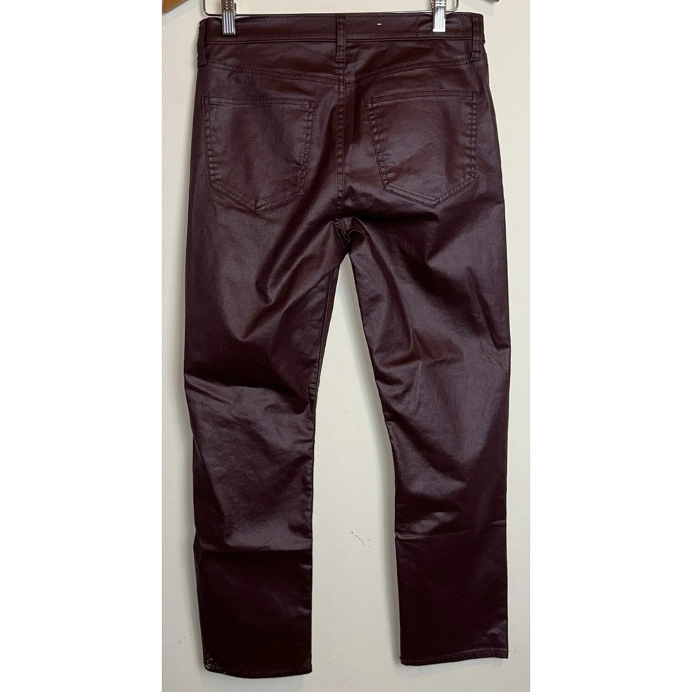 NWT GAP Mid Rise Vintage Slim Faux Leather Pants Brown Sz 2x26 R - Picture 3 of 9